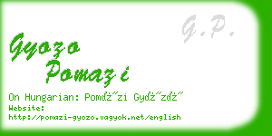 gyozo pomazi business card